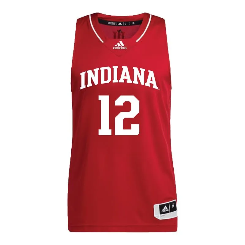 Indiana Hoosiers Adidas Crimson Women's Basketball Student Athlete Jersey #12 Yarden Garzon