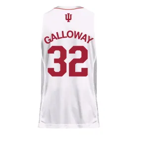 Indiana Hoosiers Adidas White Men's Basketball Student Athlete Jersey #32 Trey Galloway