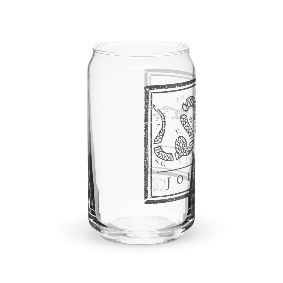 Join or Die Can-shaped glass