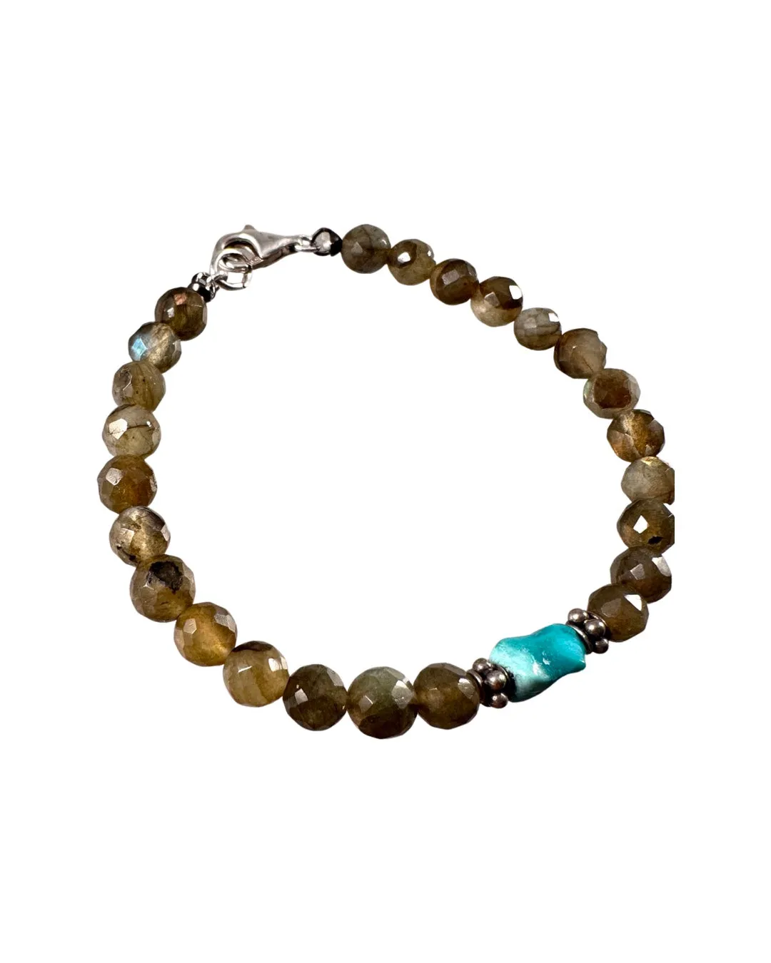 Labradorite & Turquoise Bead Bracelet