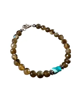 Labradorite & Turquoise Bead Bracelet