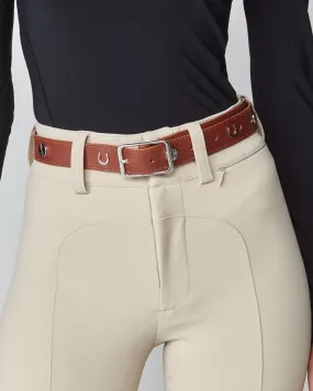 Leather Buckle Belt Brown