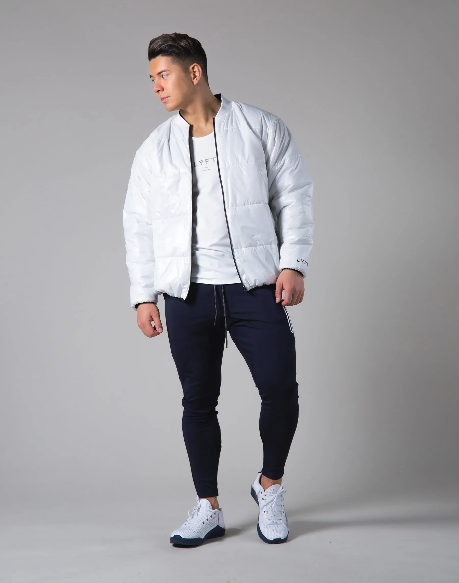 Light Weight Warm Nylon Jacket - White