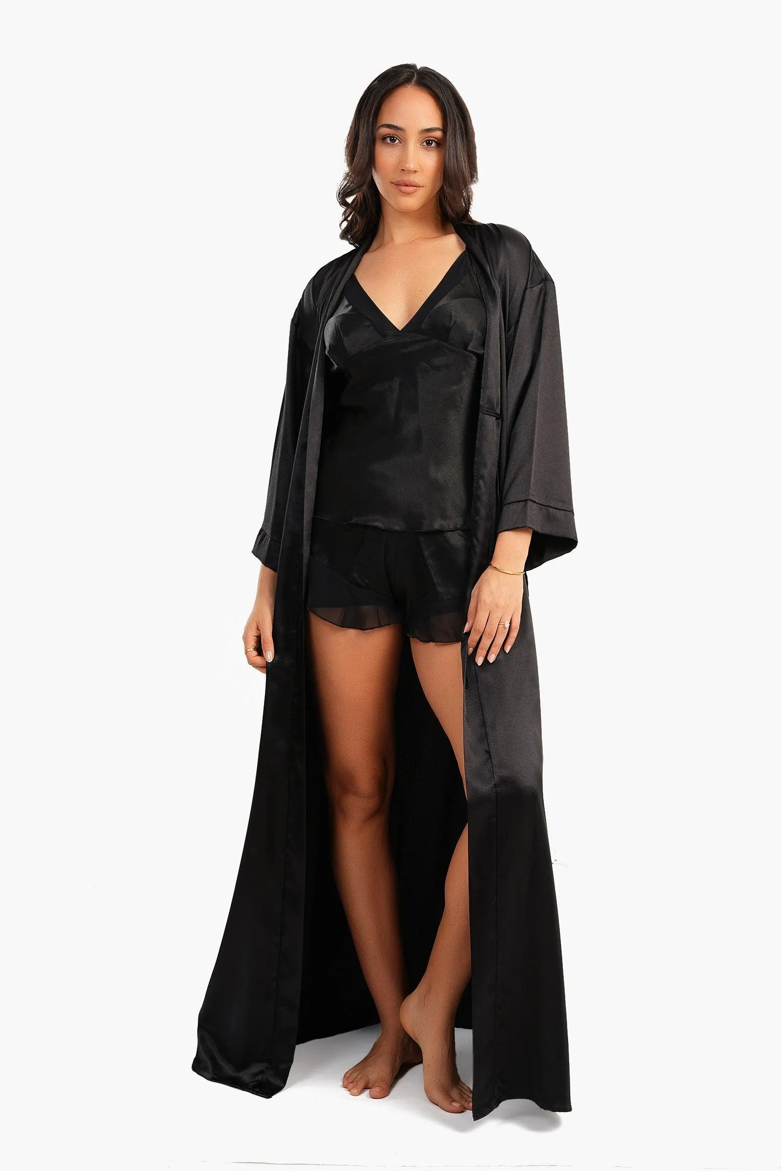 Long Satin Robe