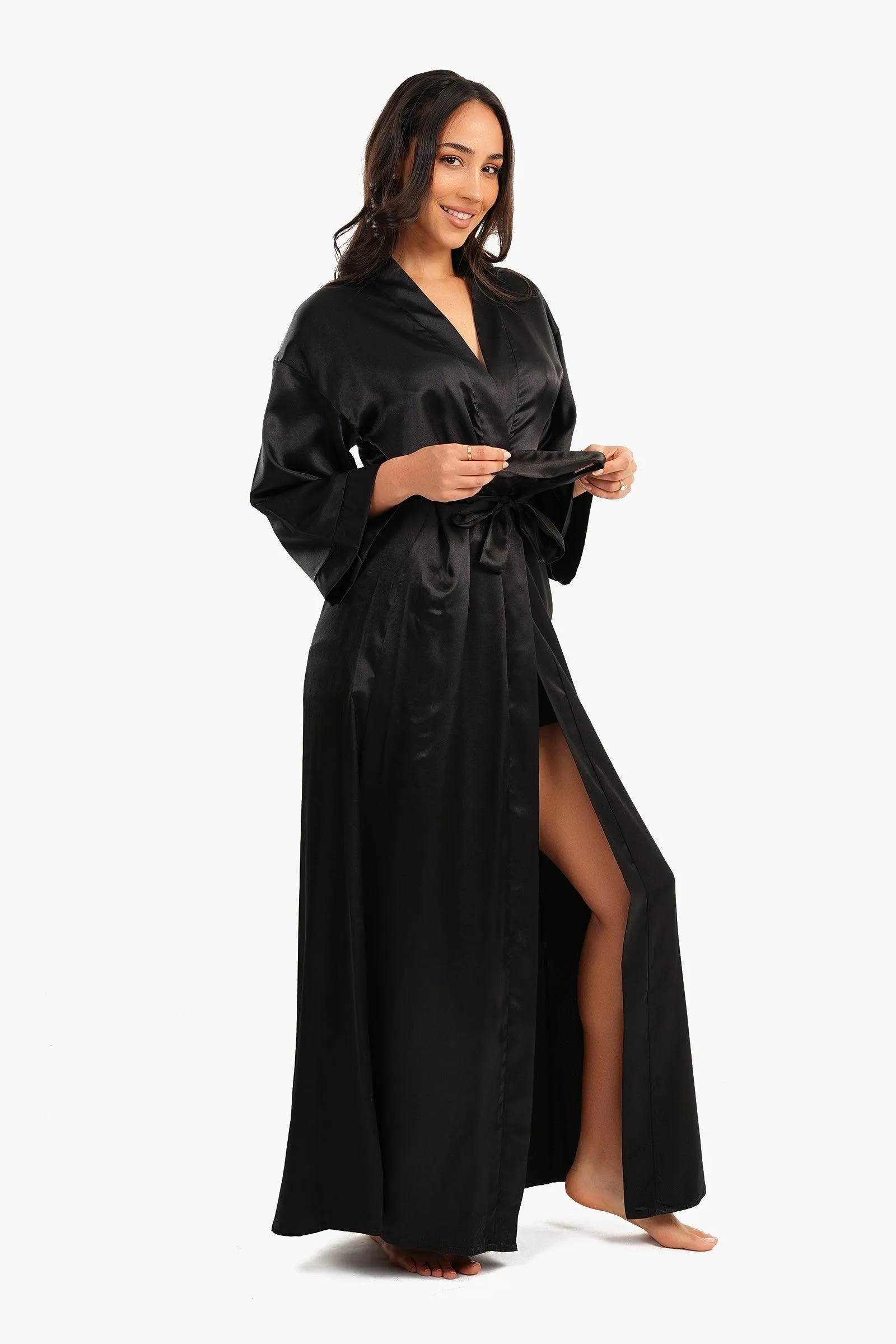 Long Satin Robe