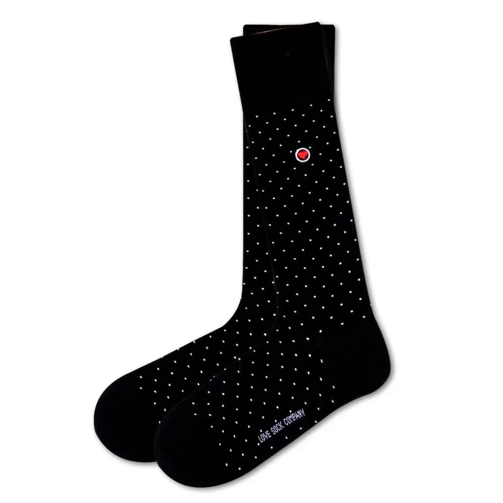 Love Sock Company Men's Organic Cotton Dress Socks - Premium Luxury and Comfort