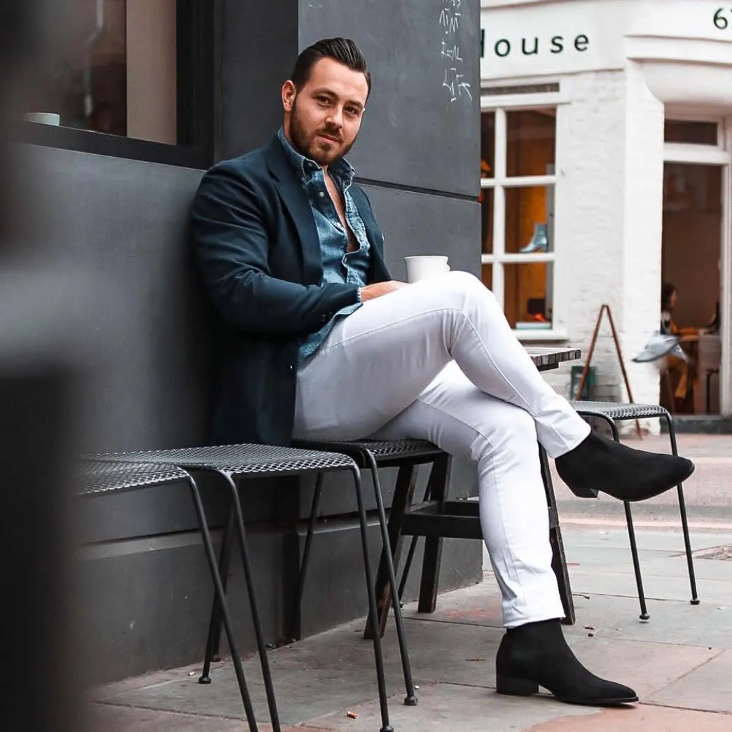 Manhattan Chelsea Boot Black Suede