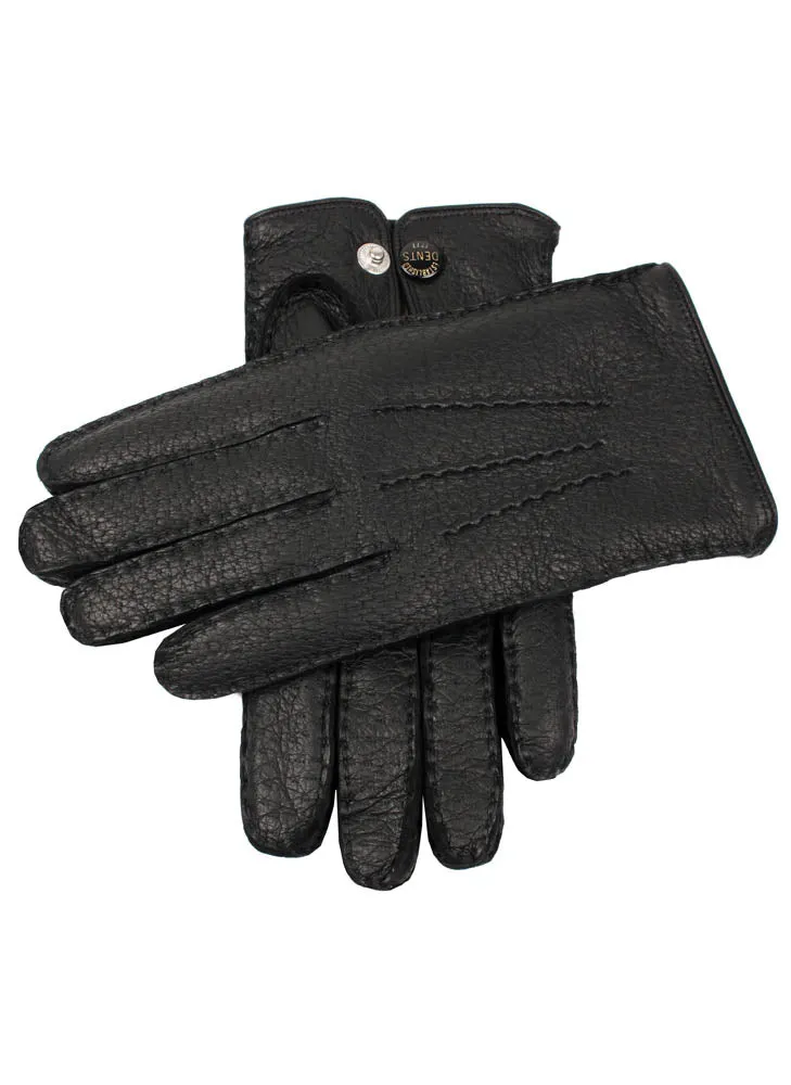 Men's Heritage Handsewn Three-Point Cashmere-Lined Peccary Leather Gloves