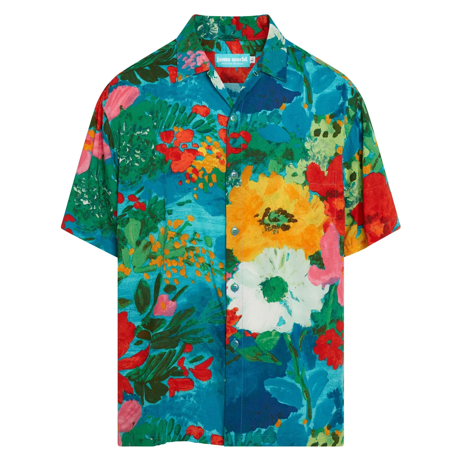 Men's Retro Shirt - Blue Garden