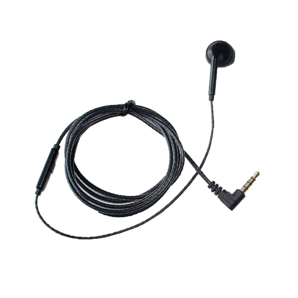 MH2 WIRED MONO HEADSET WITH RIGHT ANGLED CONNECTOR BLACK