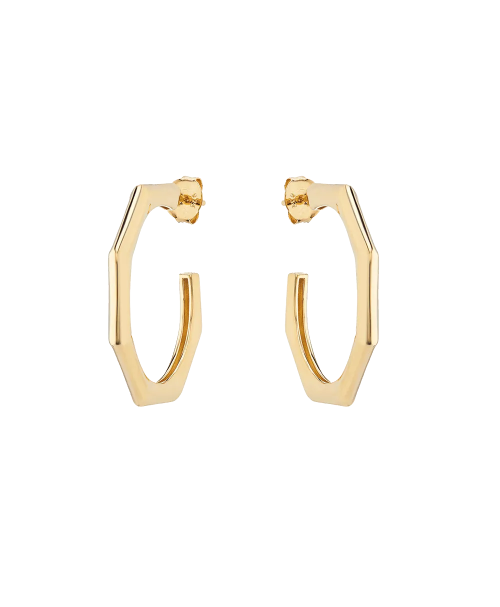 Moa Hoop Earrings 18ct Gold Plate