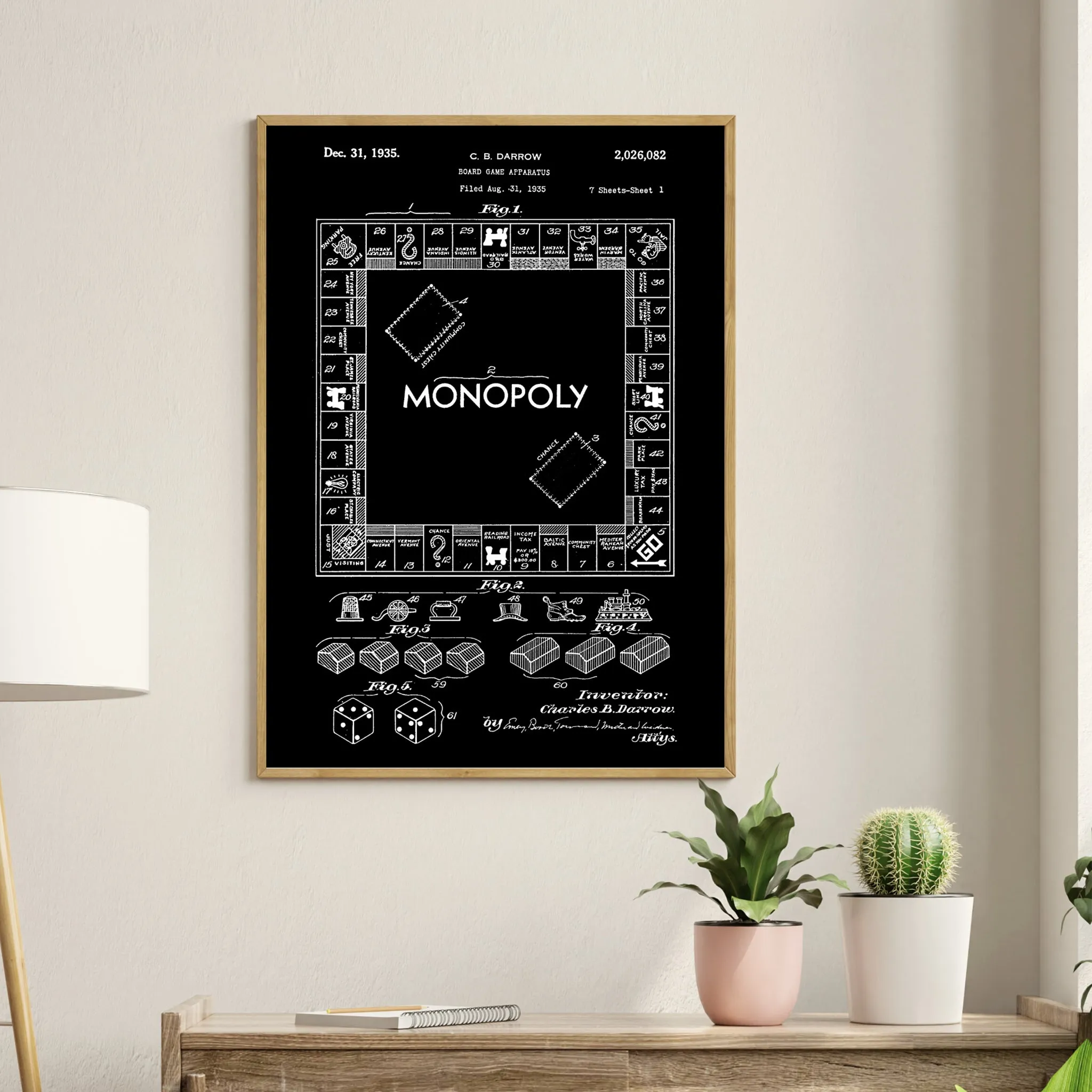 Monopoly Canvas Patent Print