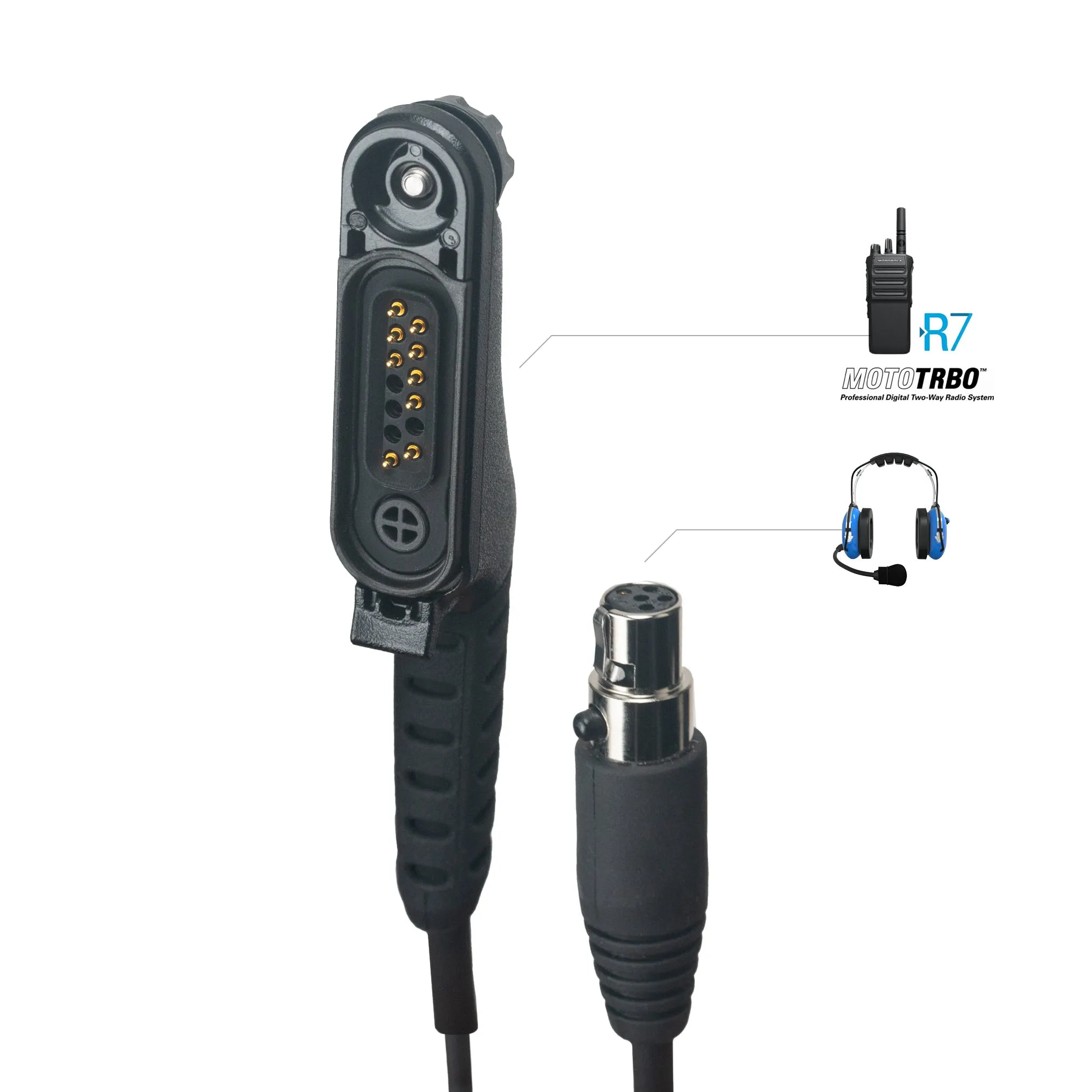 Motorola R7 Radio Headset Cable  | RDH-R7