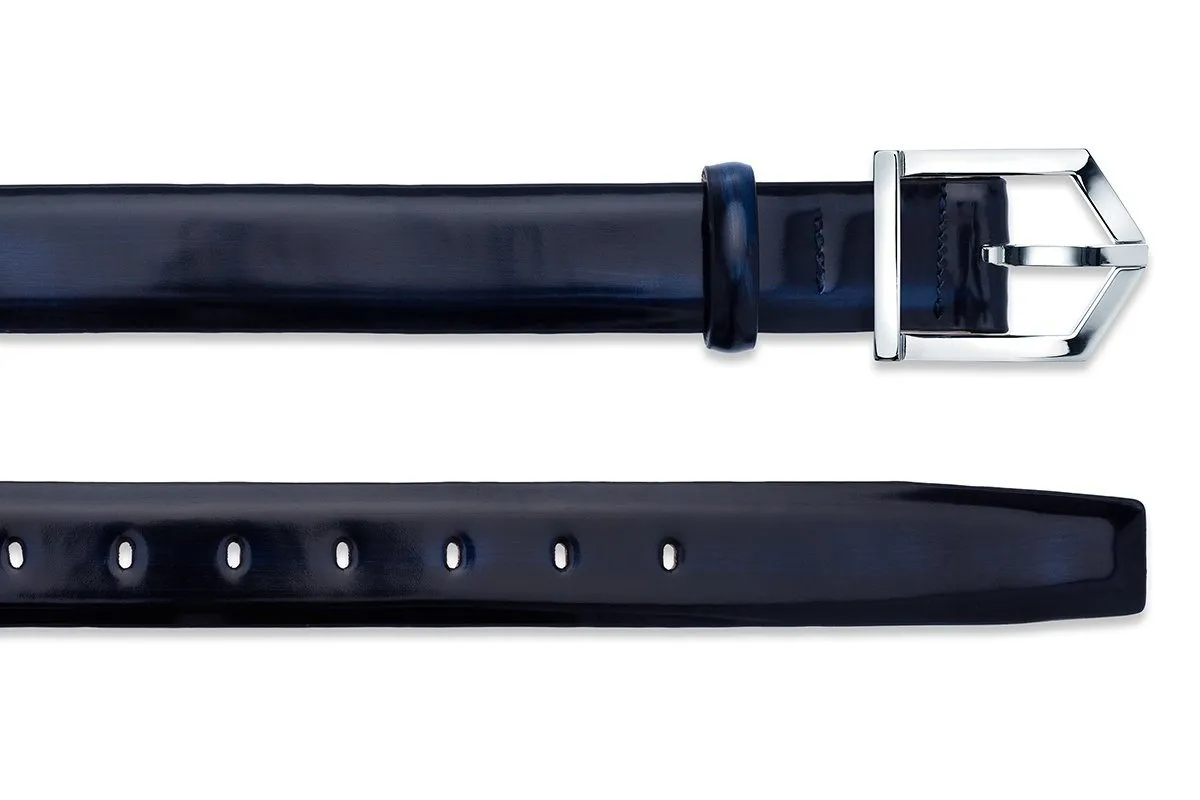 ODILON BRUSHED NAVY BELT