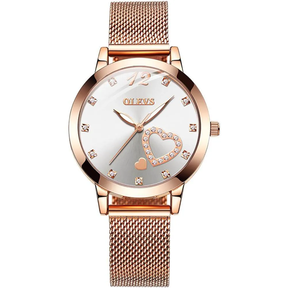 Olevs  Mesh Band Lady's Quartz Wrist Watch