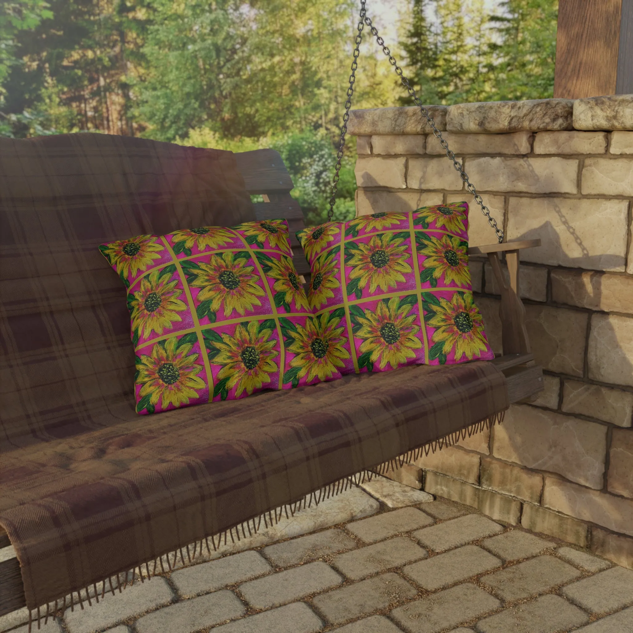 Outdoor Pillows - Sassy Sunflower