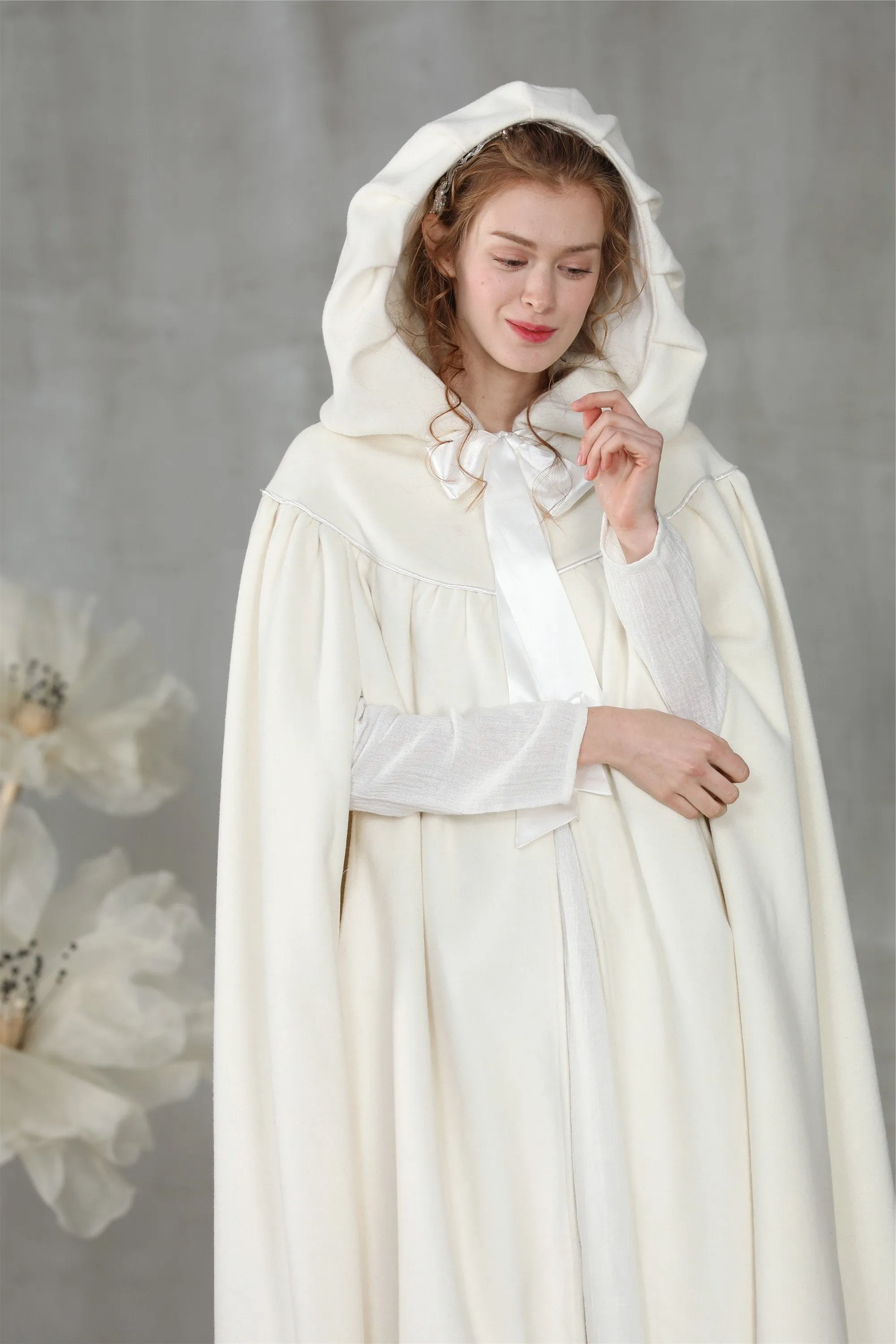 Perfumer 33 | white wool cloak wedding cape