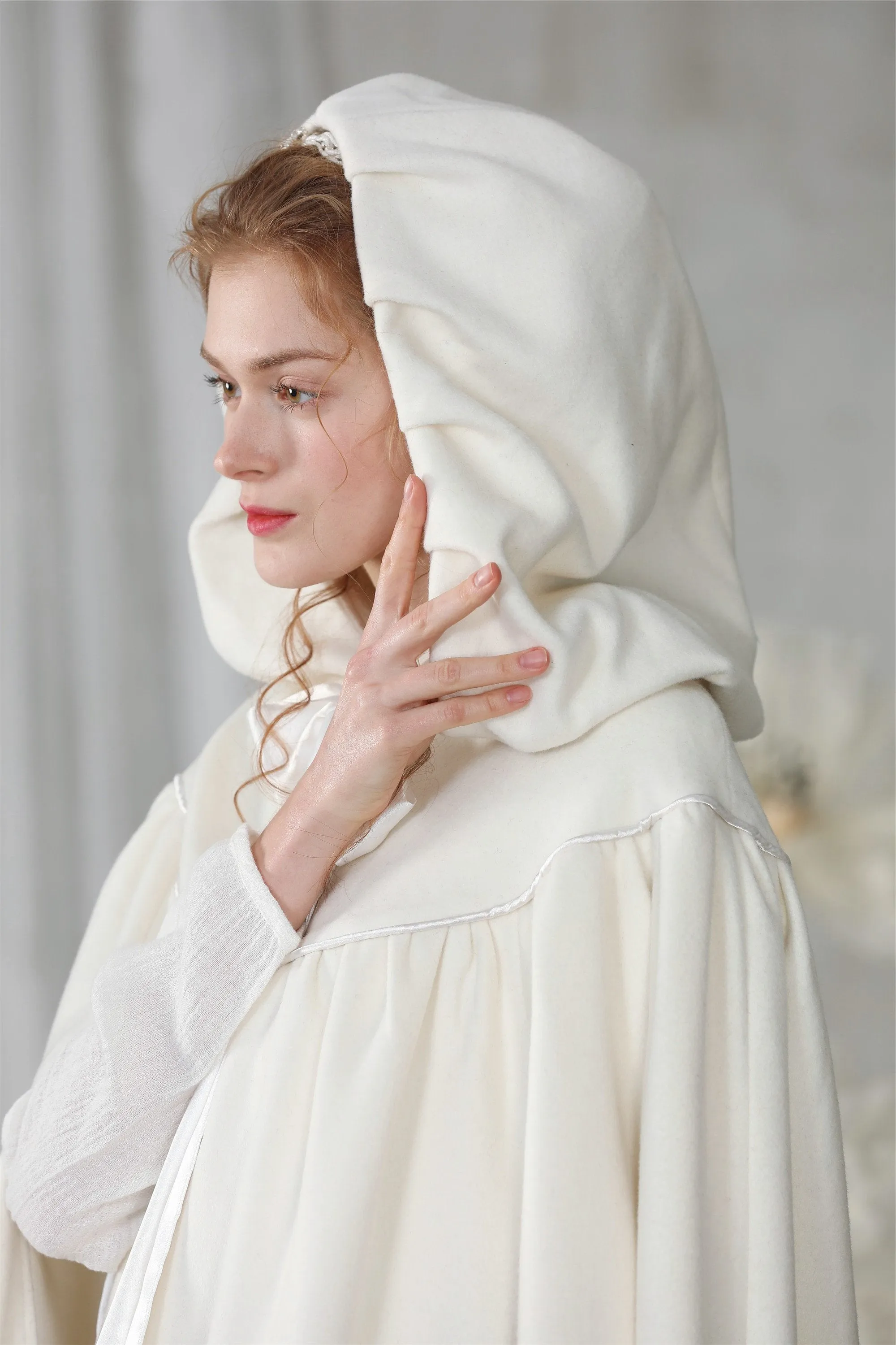 Perfumer 33 | white wool cloak wedding cape