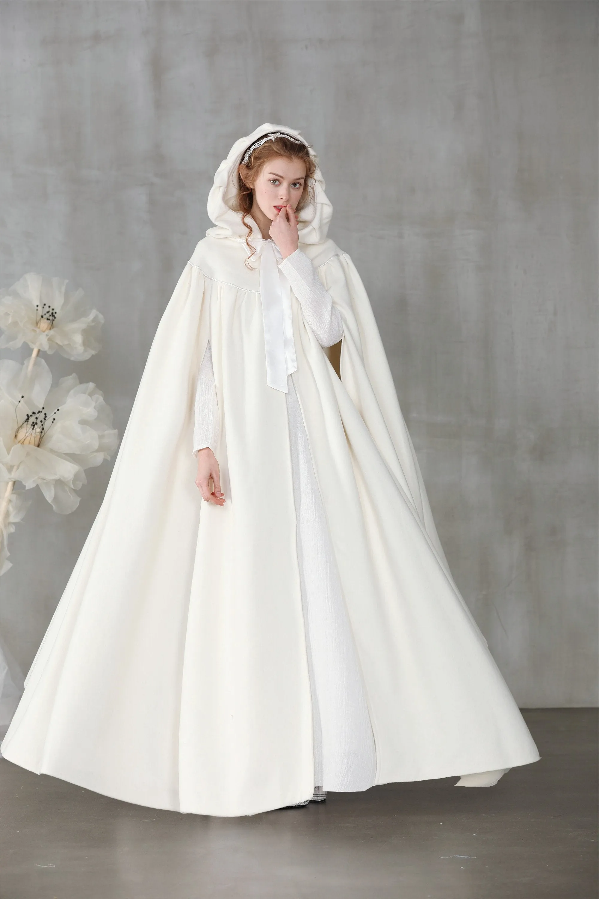 Perfumer 33 | white wool cloak wedding cape