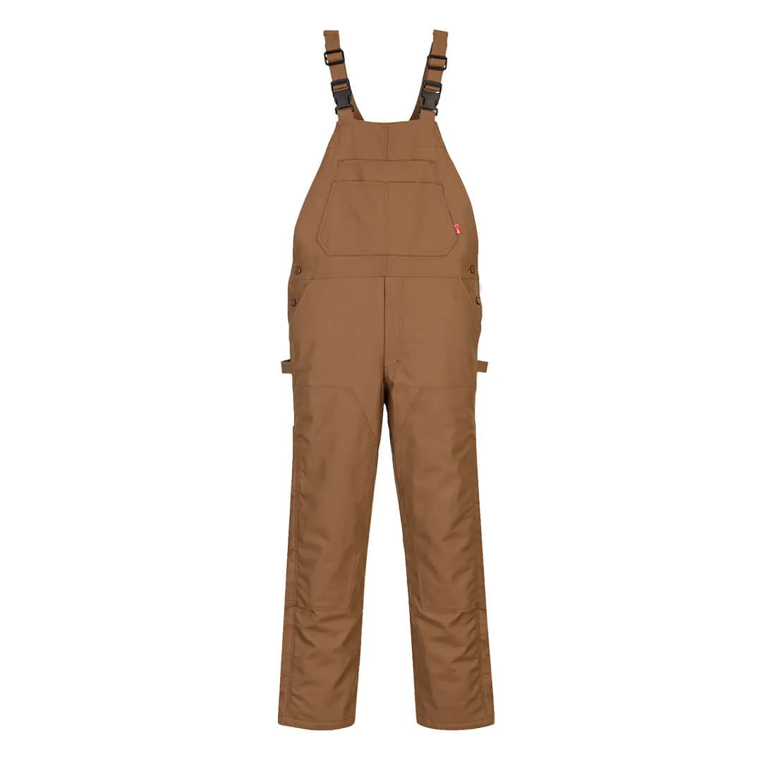 Portwest FR Duck Quilt Lined Bib Overall Brown