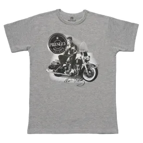 Presley Motors Elvis On Motorcycle T-Shirt