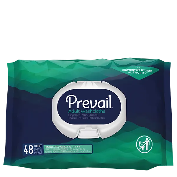 Prevail Fragrance Free Adult Washcloths