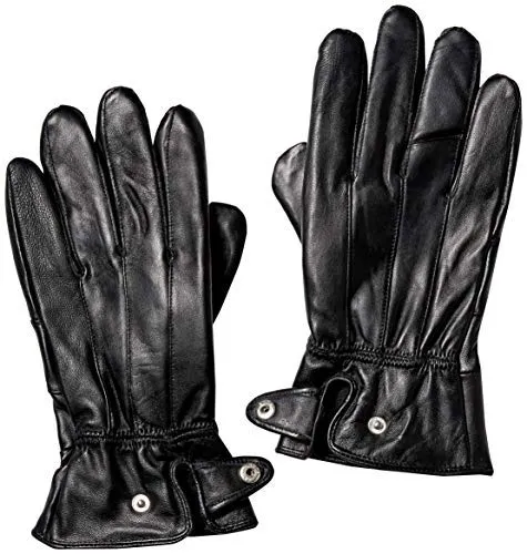 Reed Men's Genuine Leather Warm Lined Driving Gloves - Touchscreen Texting Compatible - Imported