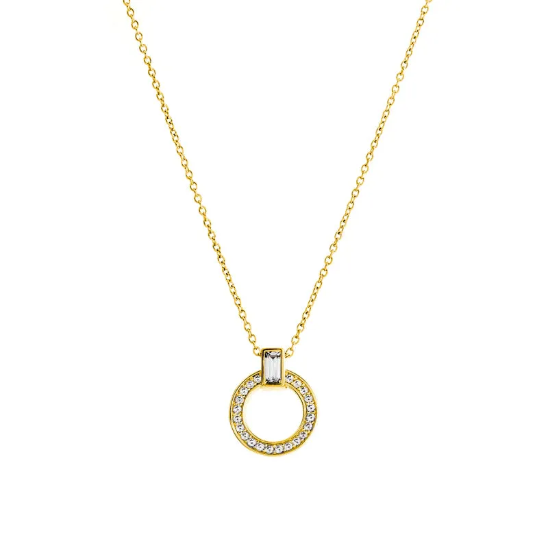 Sybella Aviva Gold Plated Round Baguette