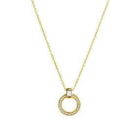 Sybella Aviva Gold Plated Round Baguette