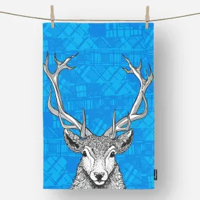 Tartan Stag Tea Towel