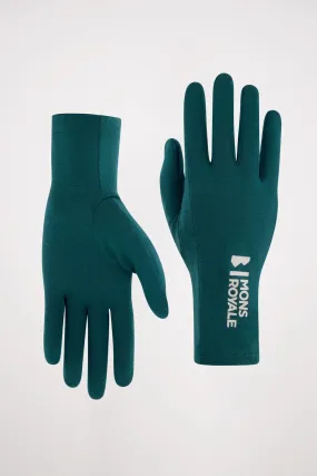 Volta Merino Glove Liner - Evergreen