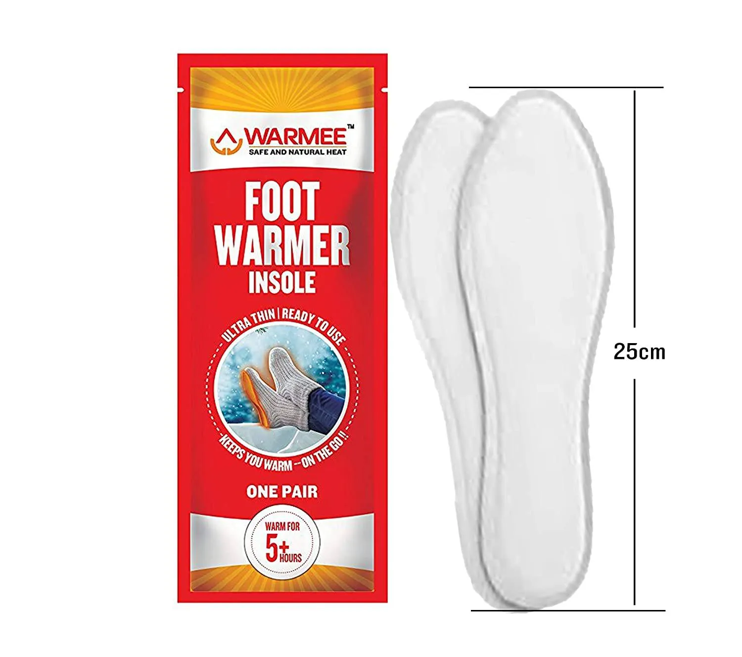 Warmee Insole Type Air Activated Ready To Use Foot Warmers Free Size (Pack of 3 Pairs)