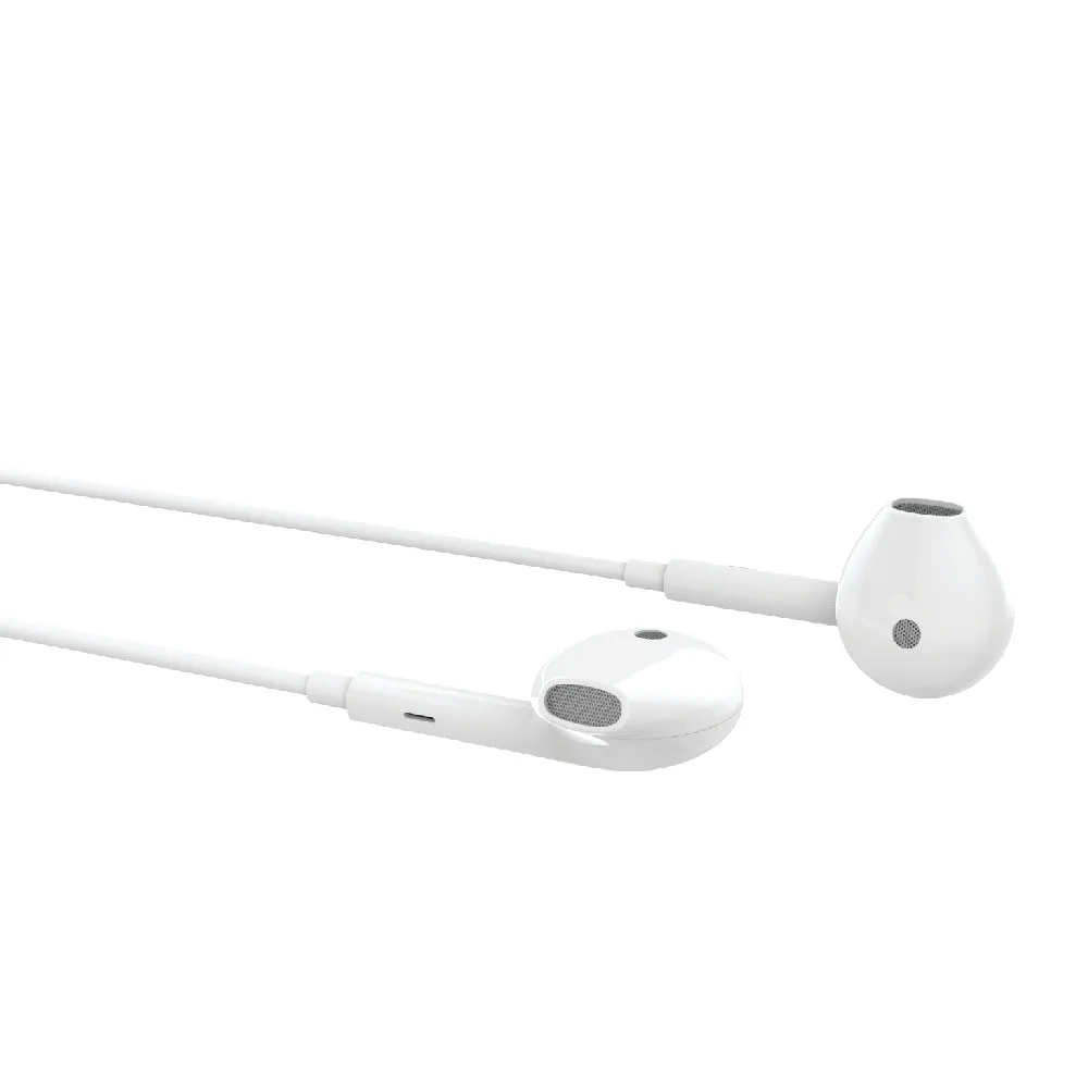 WIRED STEREO HEADSET WITH MFI LIGHTNING CONNECTOR WHITE