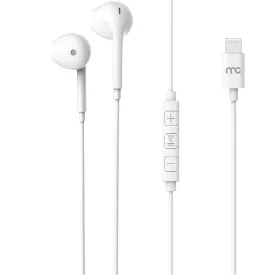 WIRED STEREO HEADSET WITH MFI LIGHTNING CONNECTOR WHITE