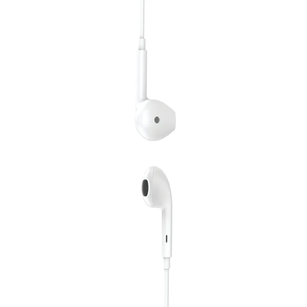 WIRED STEREO HEADSET WITH MFI LIGHTNING CONNECTOR WHITE