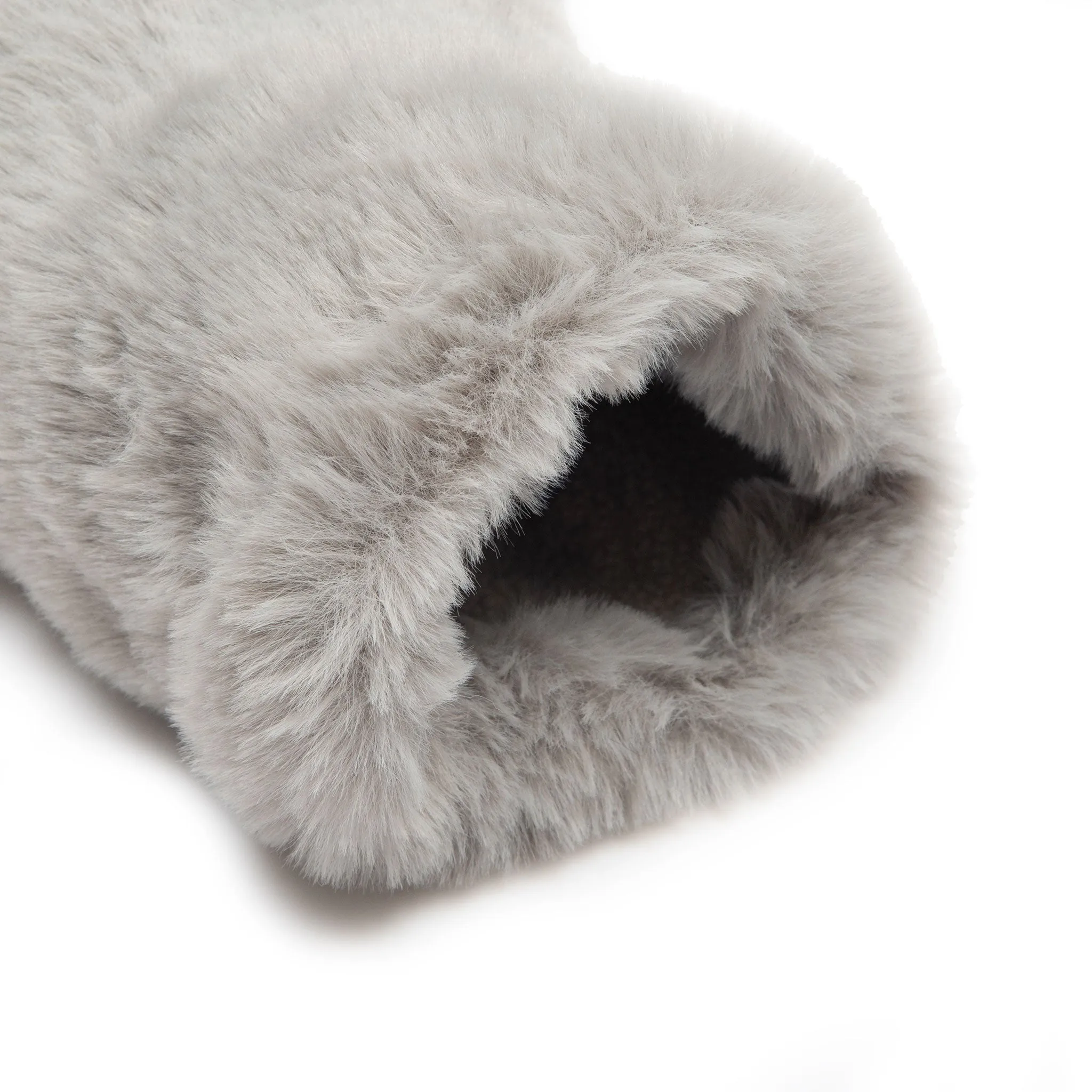 Women’s Fingerless Faux Fur Mittens